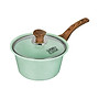 Nồi Đúc Quánh Đúc Ceramic Chống Dính Green-Cook GCS05 Vân Đá Đáy Từ Nắp Kính Cường Lực Dùng Trên Mọi Loại Bếp-Hàng Chính Hãng