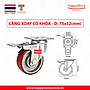 Bánh xe đẩy PU cốt gang càng xoay 360 có khóa 75-100-125mm - Happy Move Thái Lan