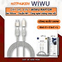 Cáp Sạc Đa Năng 4in1 sạc nhanh 100W dài 200cm USB-C + USB-A ra Type-C + L cho iPhone / cho iPad/ cho Macbook Laptop / Điện thoại thông minh hiệu WIWU Raptor - Chống Rối, Siêu Bền, Chip Thông Minh Tích Hợp, Sạc An Toàn - Hàng nhập khẩu