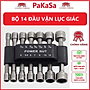 Bộ 14 đầu vặn khẩu cho khoan chuyên dụng loại 1 - 14 đầu tuýp chân lục giác - Hàng chính hãng