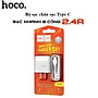 CỐC SẠC NHANH 12W 2 CỔNG CHỐNG CHÁY NỔ HOCO C73 - CỦ SẠC ĐA NĂNG 2.4A CHO CÁC DÒNG ĐIỆN THOẠI CHÍNH HÃNG