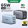 Sạc Nhanh UGREEN GaN 65W - Công Nghệ PD3.0/PD2.0 + QC4/QC3.0/QC2.0 + PPS/SCP/AFC - Tương Thích Nhiều Thiết Bị Laptop/MacBook/i.Pad/i.Phone 15 14 13 Pro Max/Sam.sung S24 S23 Ultra - Hàng Chính Hãng
