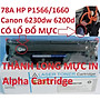 Hộp mực 78A dành cho Canon 6230dn 6230dw 6200d - HP P1560/1536/P1566/1600/P1606DN Mực in Canon MF4410/4430/4580DN/MF4570dn/4550d/4452/4450/4450d/MF4420n /4412/ự D520  Có lổ đổ mực-Hàng chính hãng Alpha Cartridge