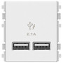 Ổ sạc USB 2.1A đôi Schneider Electric dòng ZENCELO A (Size 2S)