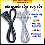 Dây nguồn 2 chân, cáp nguồn đầu chui số 8 dành cho đèn sạc, quạt sạc, loa kéo, máy in nhiệt... - Hàng nhập khẩu