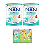 Bộ 2 Lon Sữa bột Nestlé NAN OPTIPRO PLUS 4 1500g/lon với 5HMO Giúp tiêu hóa tốt + Tăng cường đề kháng Tặng Bộ lắp ghép 3D​​​ mẫu ngẫu nhiên - Bé 2-6 tuổi