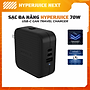 Sạc Nhanh HyperJuice Travel Charger 70W USB-C GaN - Sạc Đa Năng Cho Mọi Chuyến Đi, hàng chính hãng