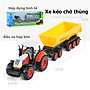 Đồ chơi xe kéo nông trại No.8807 đầu xe hợp kim mô phỏng vận chuyển, chở gỗ, máy gặt