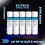 Combo 5 lõi lọc PP 10 inch 5 micron - Lõi số 1 máy lọc nước Nano/UF/RO, bộ lọc thô - Hàng chính hãng