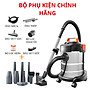 Máy hút bụi công nghiệp đa năng khô và ướt ABG Yili YLW-6263A loại 12 lít công suất 1200W - thùng inox kèm phụ kiện hút bụi 9 món - Hàng Chính Hãng