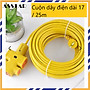 CUỘN DÂY ĐIỆN 16A - 250V DÀI 25M KÈM Ổ CẮM ĐÚC VÀ PHÍCH CẮM ĐÚC LIỀN DÂY CHỊU LỰC CAO CẤP (5 Ổ CẮM, DÂY 2 x 4 LI) - Hàng Chính Hãng