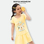 Đầm Cho Bé Gái Miss Meow Tới Size Đại. Váy Cotton Thun Hè Trẻ Em In Hình Mèo 3-11