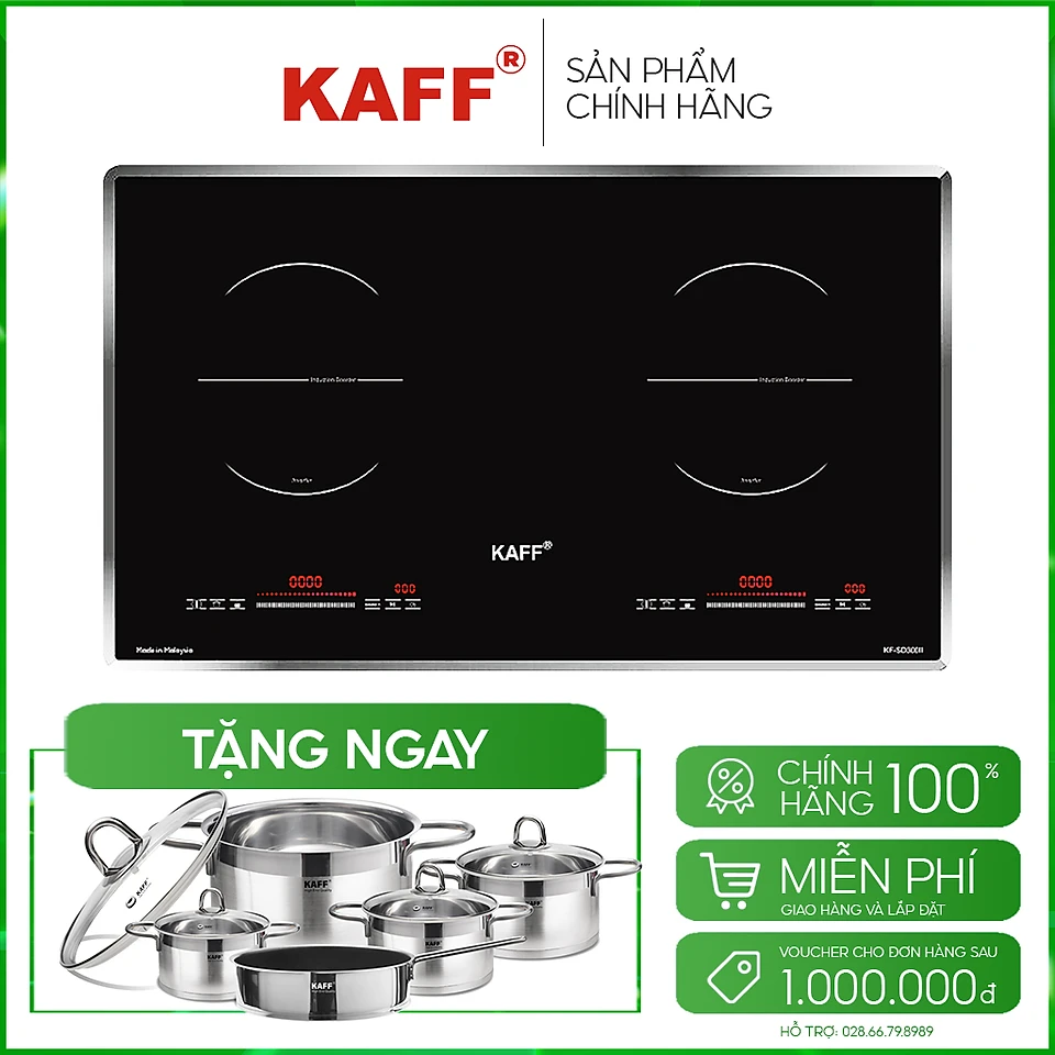 Bếp điện từ KAFF KF-SD300II - Sản phẩm chính hãng - Vùng nấu từ