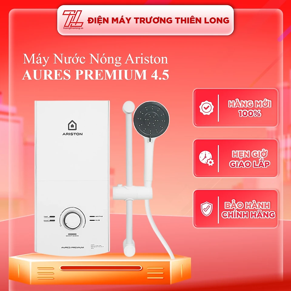 Máy nước nóng trực tiếp Ariston AURES PREMIUM 4.5 - Hàng chính hãng Chỉ giao tại HCM
