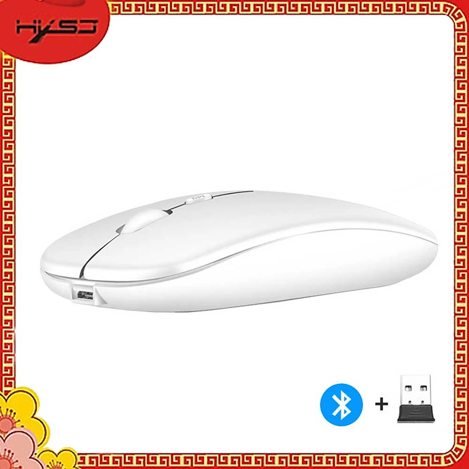 Chuột không dây Bluetooth HXSJ M90 - Hàng chính hãng - Trắng