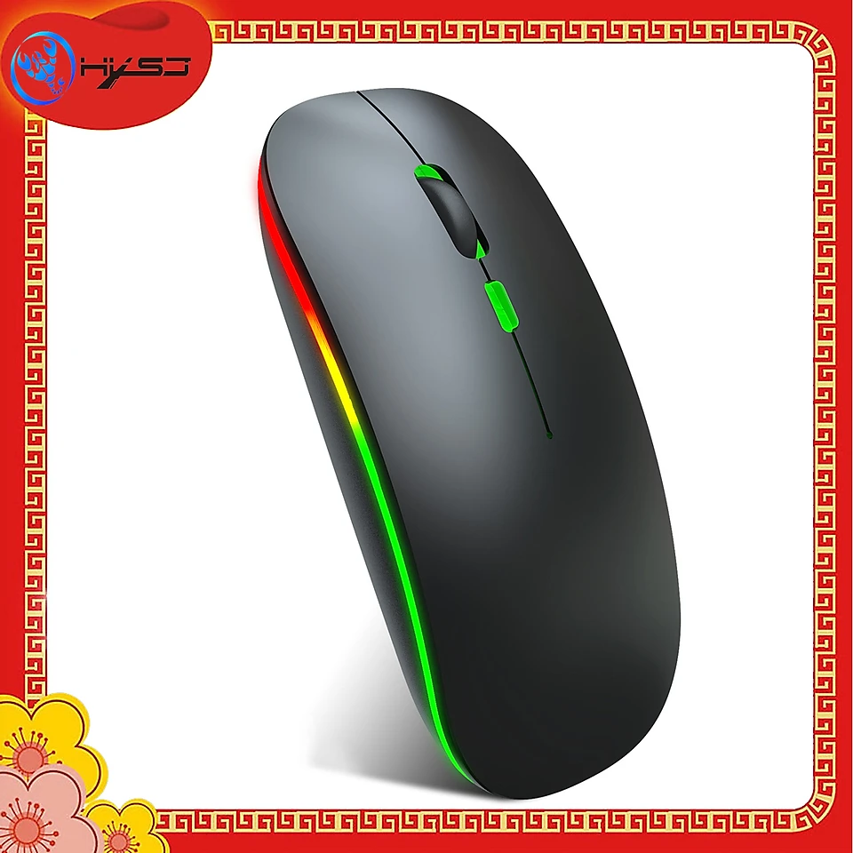 Chuột Không Dây Sạc Pin HXSJ M402 - Hàng chính hãng - Đen