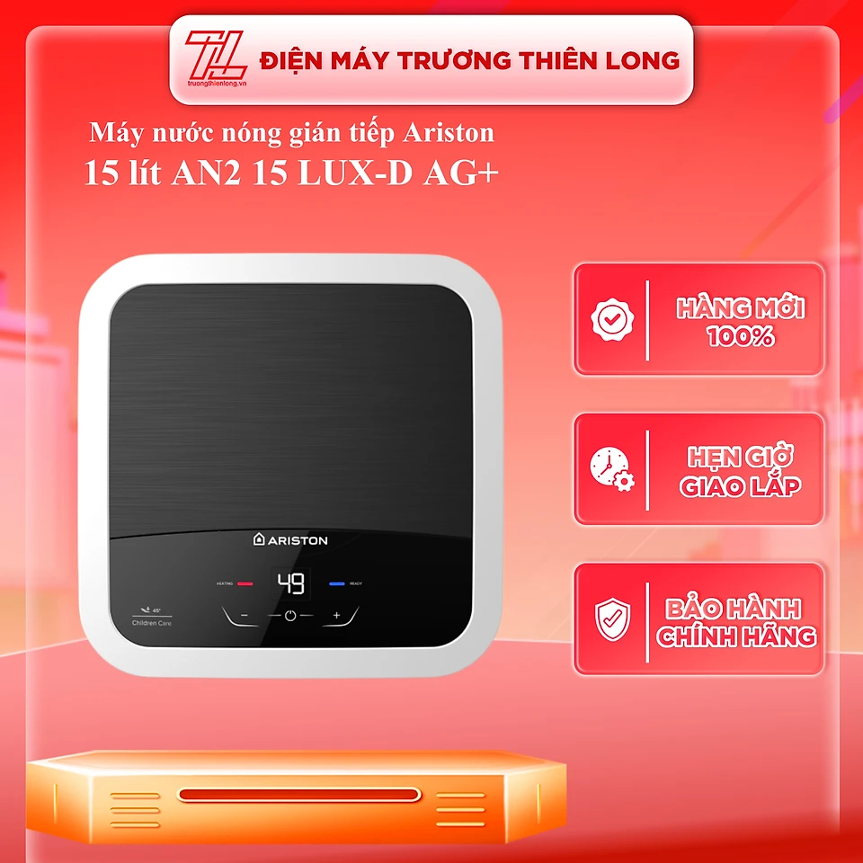 Máy nước nóng gián tiếp 15 lít Ariston AN2 15 LUX-D AG