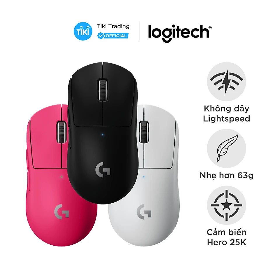Chuột Logitech G Pro X Superlight - Hàng chính hãng - Màu Đen