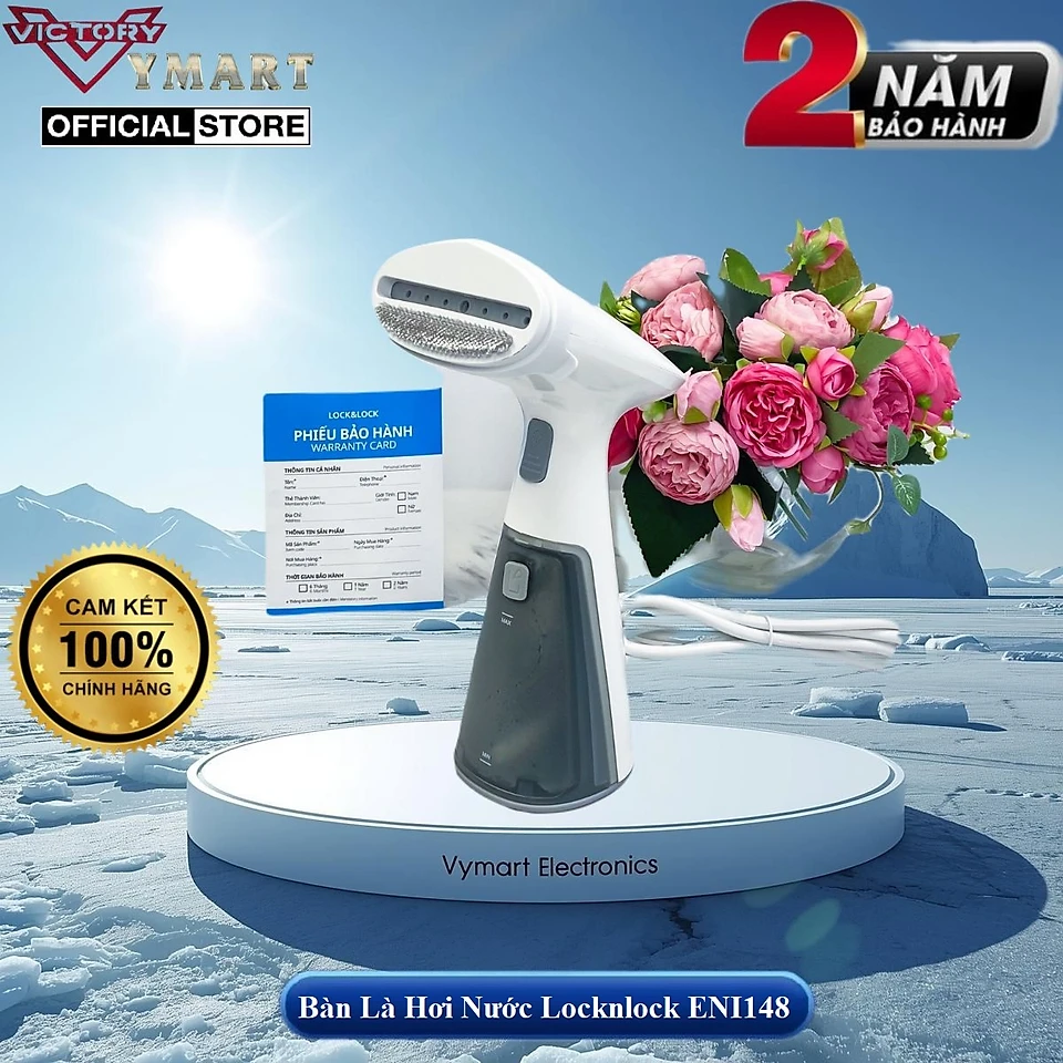 Bàn là hơi nước cầm tay Lock&lock ENI148 Model 2022 - Hàng Chính Hãng