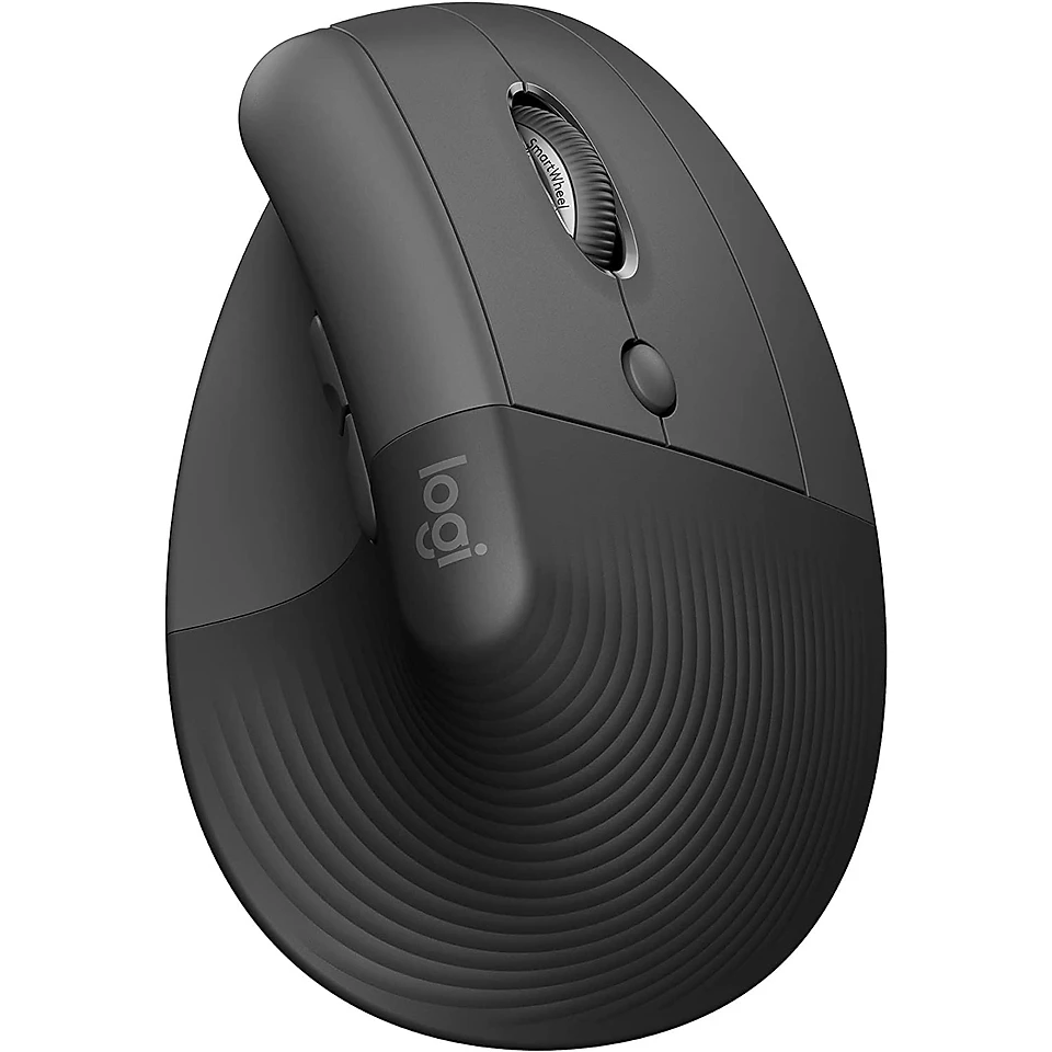 Chuột công thái học không dây Logitech Lift Vertical Ergonomic - Hàng Chính Hãng - Màu Đen