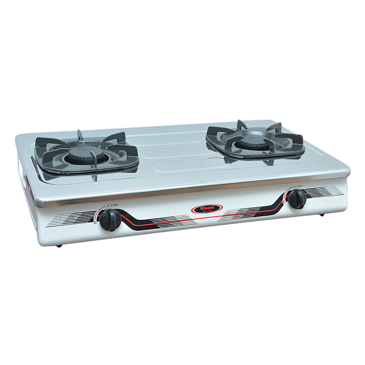 Bếp Gas Dương Rinnai RV-370(SM)N - Bạc Inox - Hàng Chính Hãng