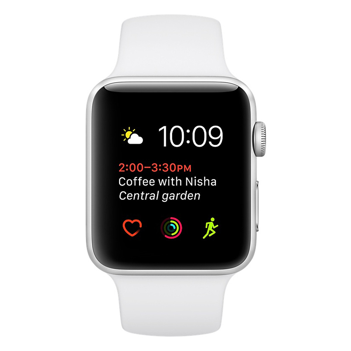 Đồng Hồ Thông Minh Apple Watch Sport 42mm Series 2 MNPJ2 (White Sport Band)  - Bạc - Hàng Nhập Khẩu | Tiki