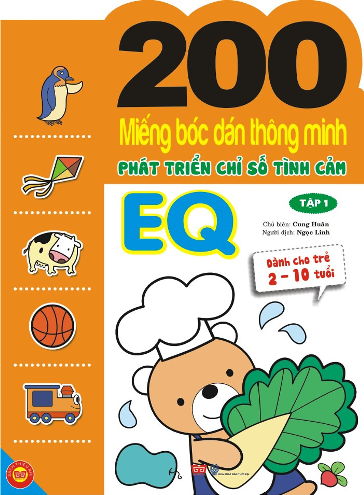 200 Miếng Bóc Dán Thông Minh Phát Triển Chỉ Số Tình Cảm EQ Tập 1 (Dành Cho Trẻ 2-10 Tuổi)