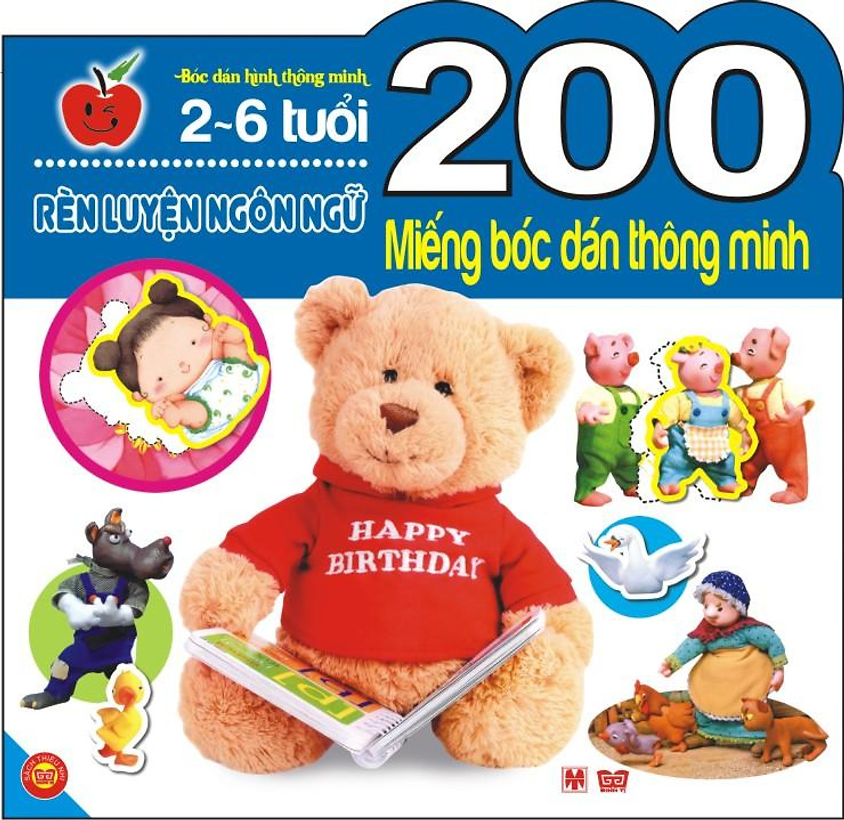 200 Miếng Bóc Dán Thông Minh - Rèn Luyện Ngôn Ngữ (2-6 Tuổi)