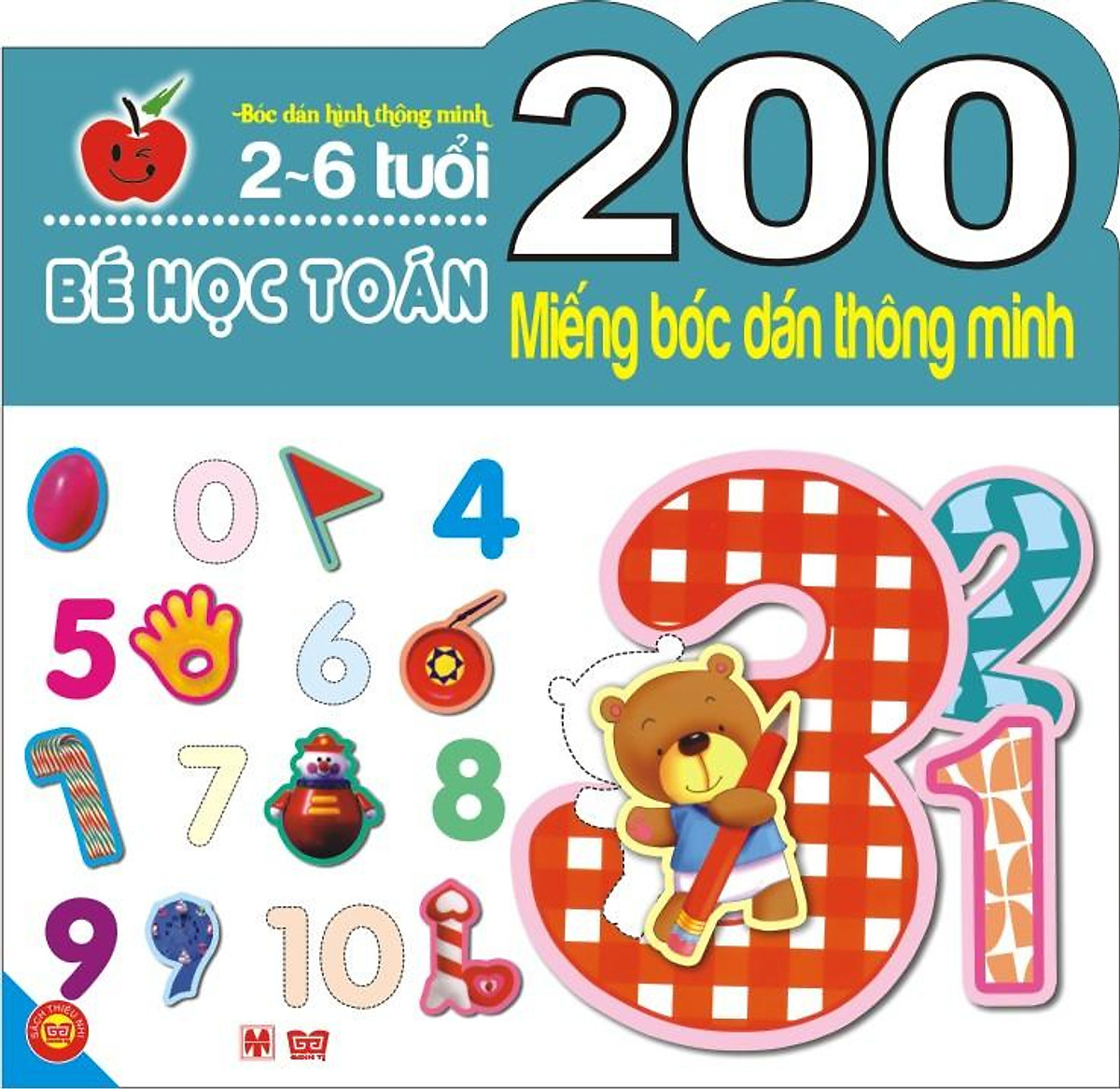 200 Miếng Bóc Dán Thông Minh - Bé Học Toán (2-6 Tuổi)