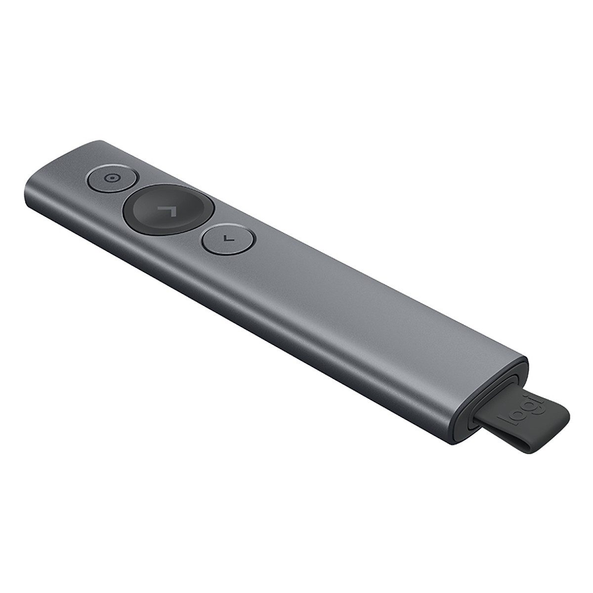 Bút trình chiếu từ xa Logitech Spotlight - không dây đến 30m, kết nối Bluetooth và USB, phóng to để nhấn mạnh, điều khiển con trỏ bật video - Hàng chính hãng