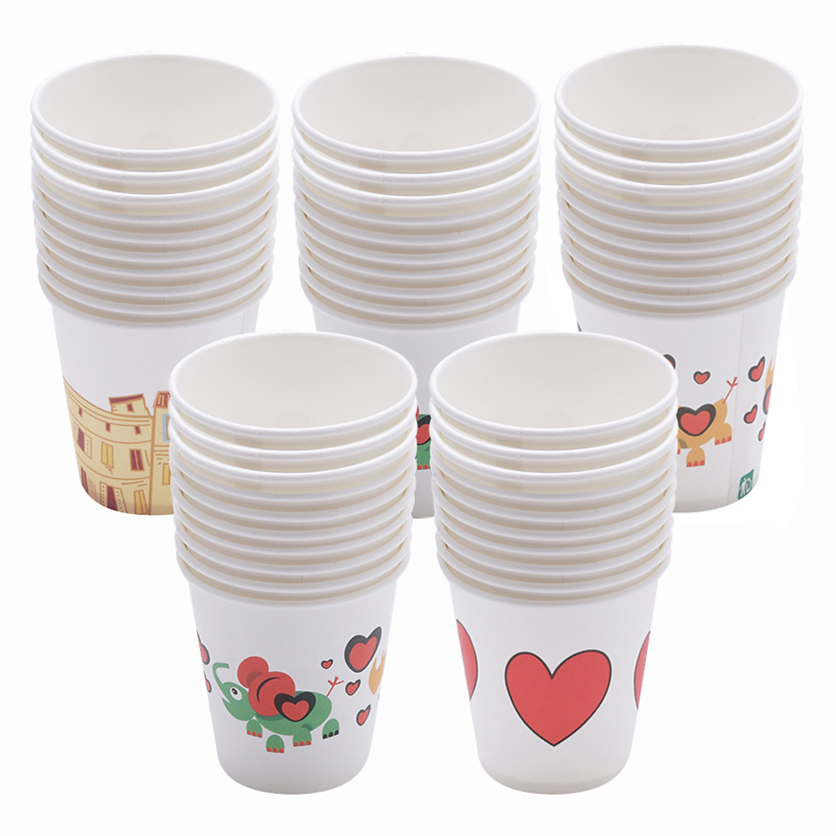 Lốc 50 Cái Ly Giấy Họa Tiết 6.5Oz FnB AH2 (184ml/ Cái) | Tiki.vn