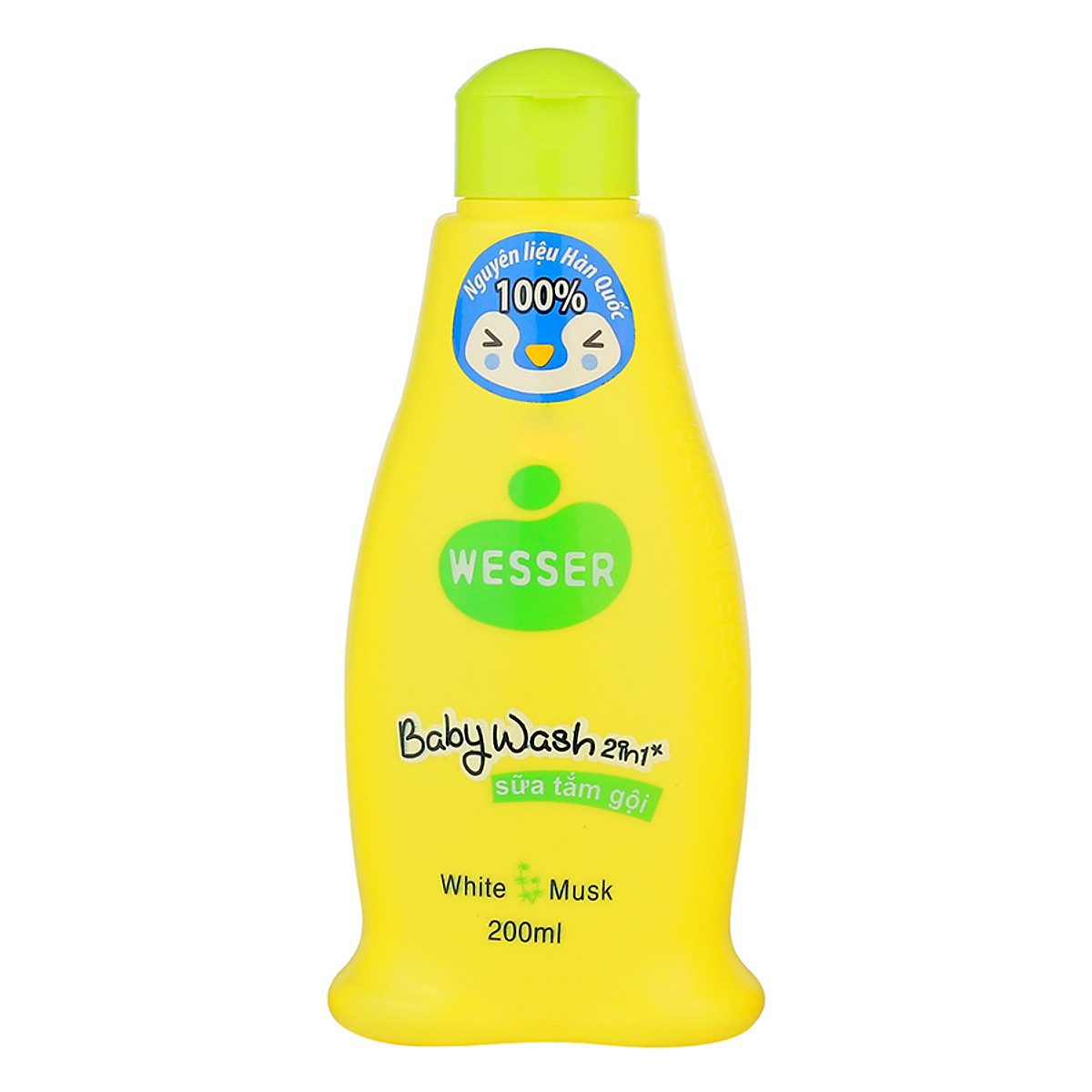 Sữa Tắm Gội Wesser 2in1 Hương Cỏ Xạ Hương (200ml) - Xanh Lá