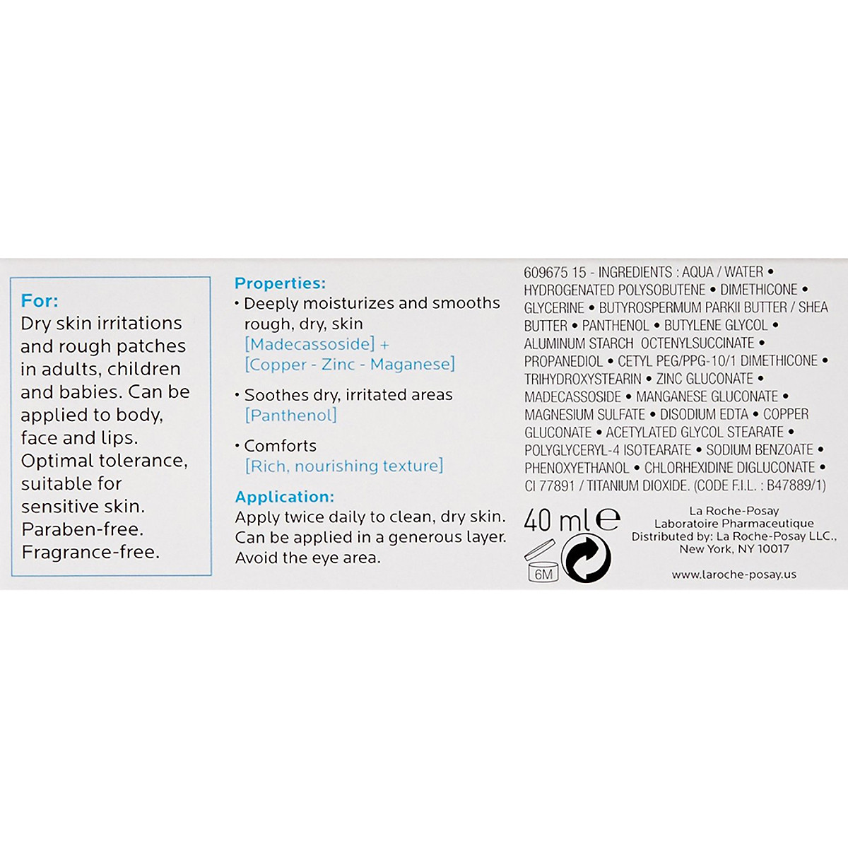 Kem Dưỡng Làm Dịu Mát, Phục Hồi Da La Roche-Posay Cicaplast Baume B5 (40ml) - M3232900