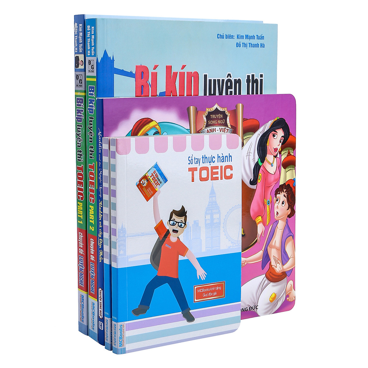 Combo Bí Kíp Luyện Thi Toeic Chuyên Đề Luyện Nghe Part 1, Part 2 (Tặng Sách Truyện Song Ngữ Anh - Việt)