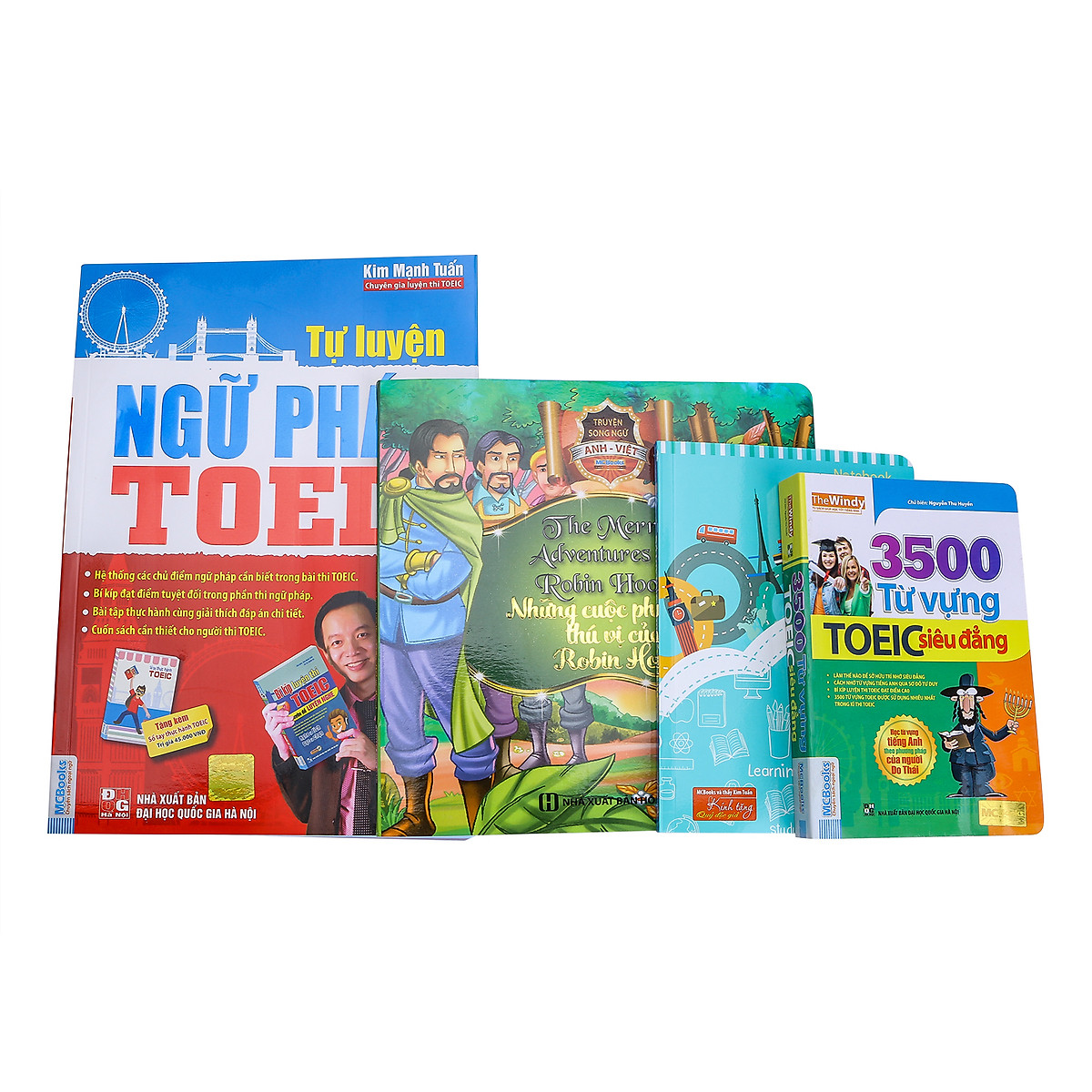 Combo Trọn Bộ Ngữ Pháp Và 3500 Từ Vựng Toeic Siêu Đẳng (Tặng Kèm Sách Truyện Song Ngữ Anh - Việt) 