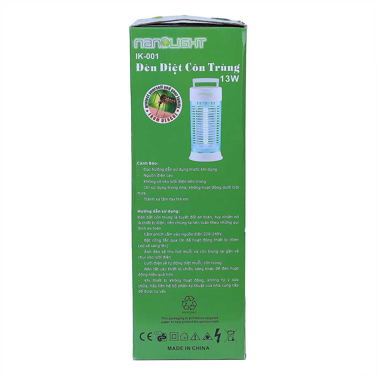 Đèn Diệt Muỗi Và Côn Trùng Nanolight IK-001