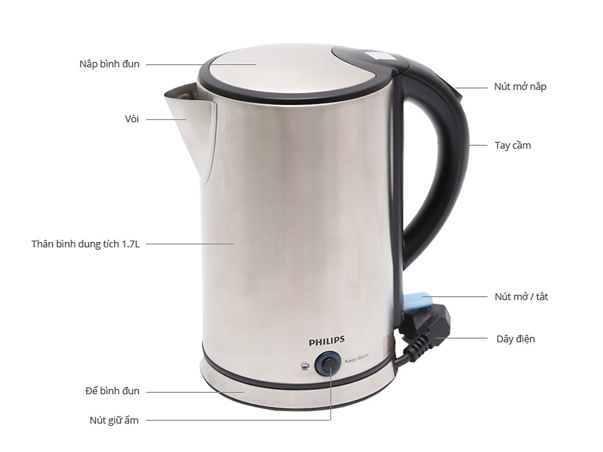 Bình Đun Siêu Tốc Philips HD9316 (1.7L) - Hàng chính hãng