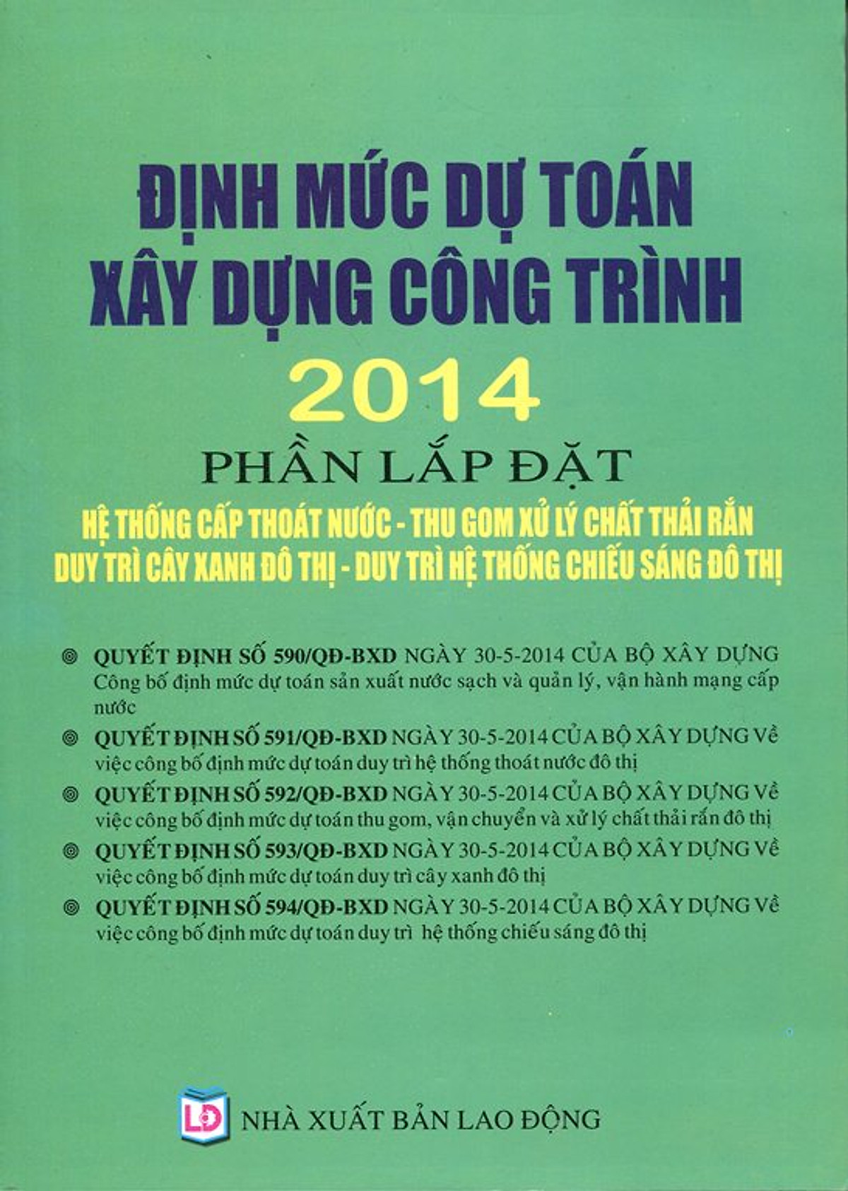 Định Mức Dự Toán Xây Dựng Công Trình 2014 - Phần Lắp Đặt