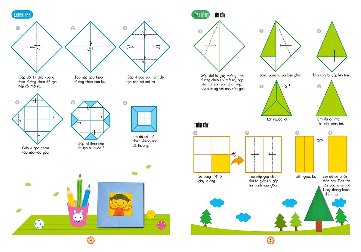 Em Tập Gấp Hình - 3 - 4 Tuổi - Quyển Cơ Bản