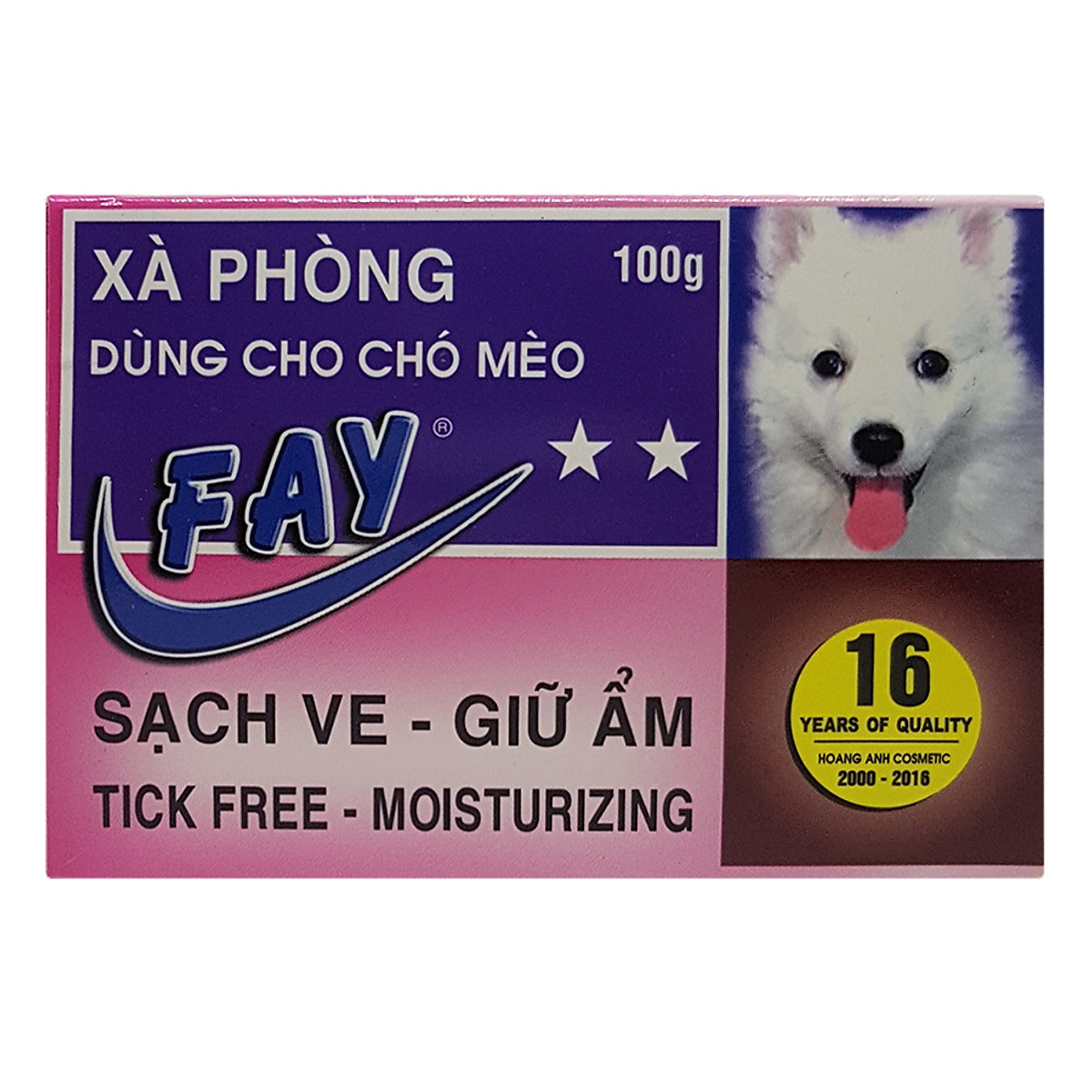 Xà Bông Cục Tắm Chó Mèo Siêu Mượt Lông, Khử Mùi Hoàng Anh Fay 2 