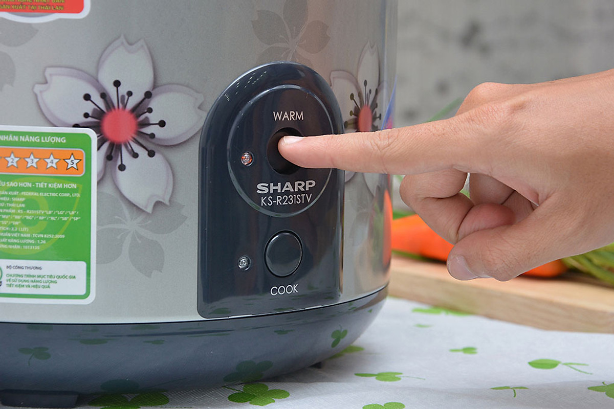 Nồi Cơm Điện Nắp Gài Sharp KS-R231STVSS (2.2L) - Hàng chính hãng