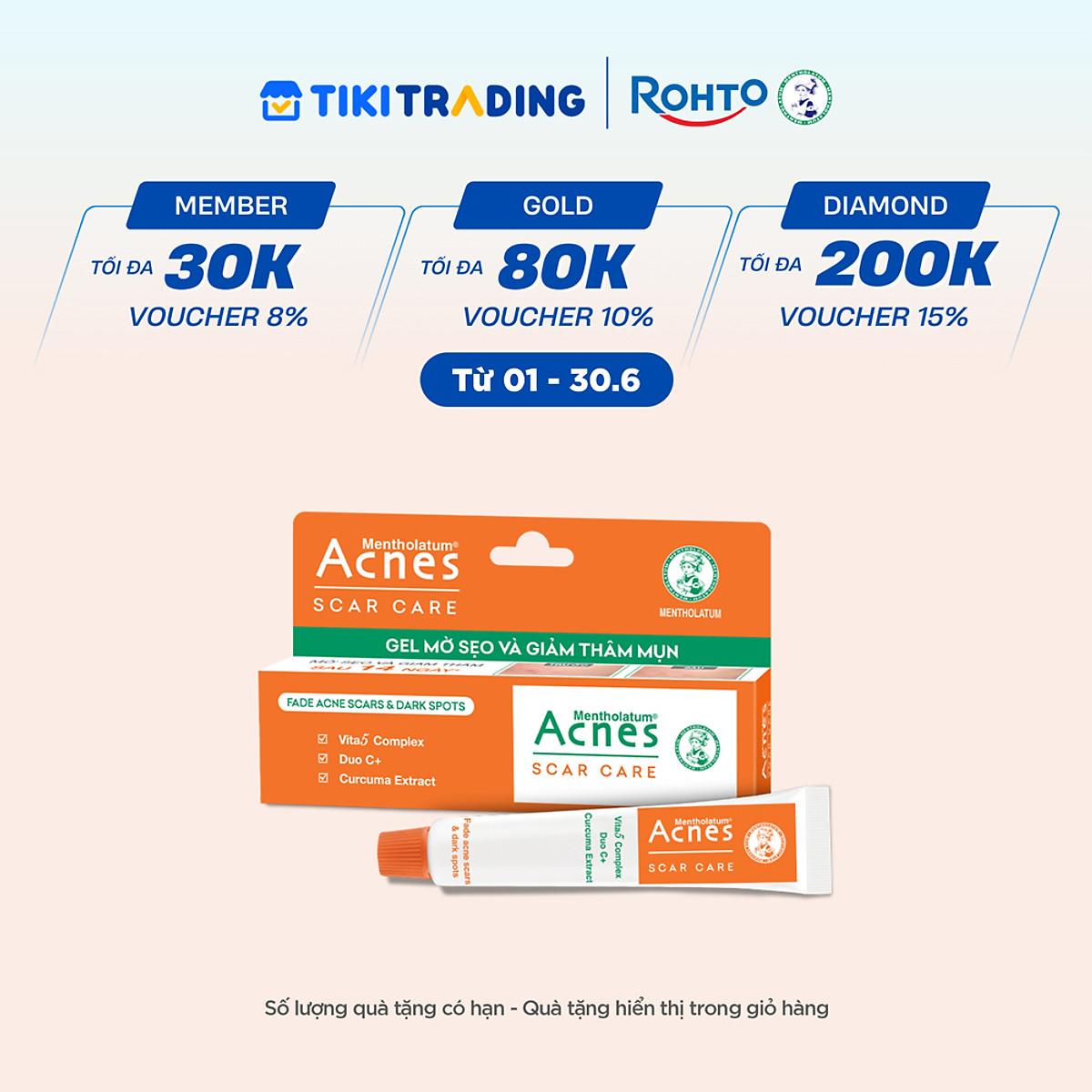 Kem mờ sẹo và thâm dạng gel Acnes Scar Care 12g