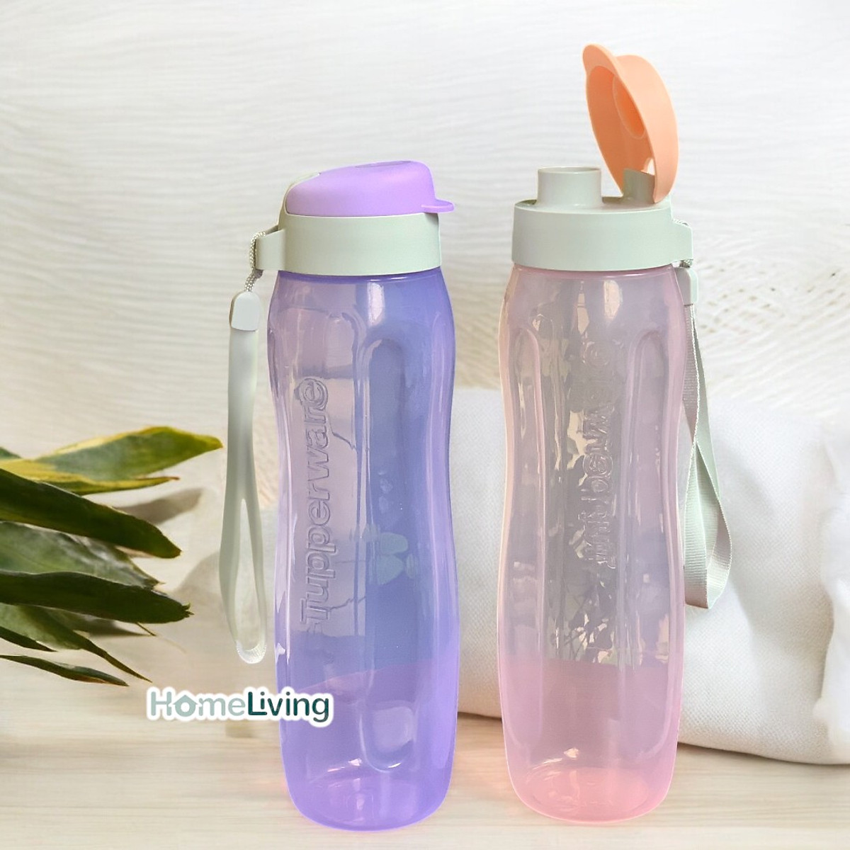 Bình Nước Tupperware Eco Gen II 750ml - Viền Hồng