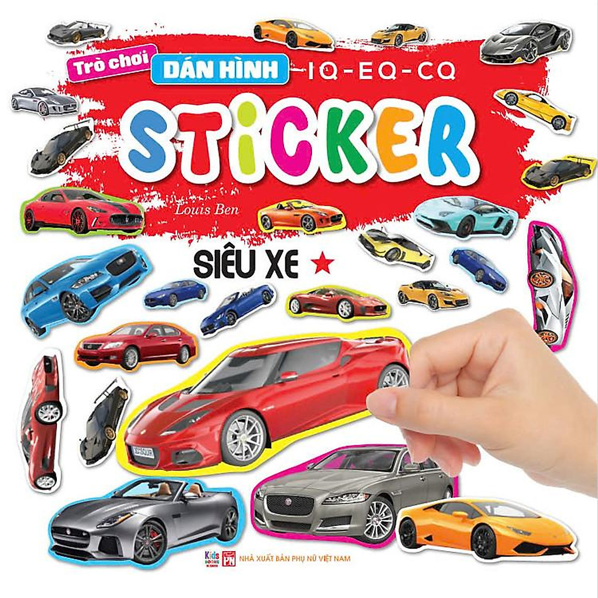 Sách Trò chơi dán hình IQ - EQ - CQ Sticker - Siêu xe - 1 sao