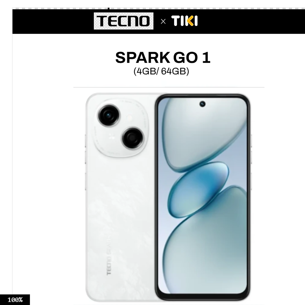 Điện thoại Tecno SPARK GO 1 ( 4GB - 64GB) - Hàng Chính Hãng - Trắng