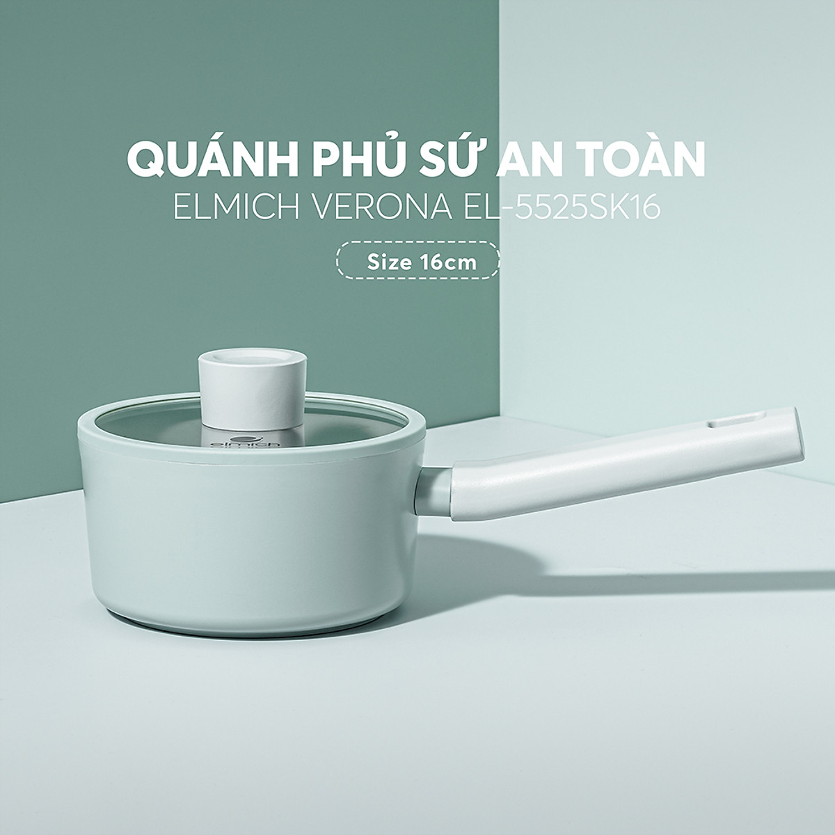 Nồi phủ sứ an toàn Elmich Verona EL5525SK - 16cm