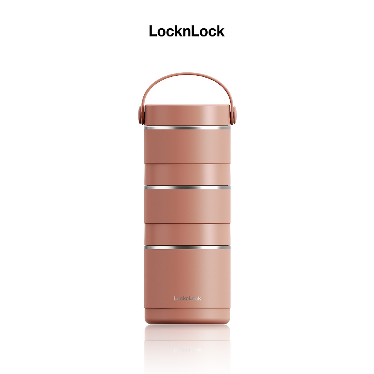 Bộ hộp cơm giữ nhiệt LocknLock Tower Vacuum Lunch Box - LHC8058 - Hàng chính hãng - LHC8058BRN - Màu Nâu