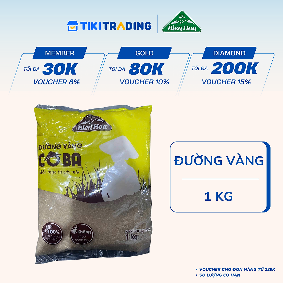 Đường Vàng Cô Ba 1kg