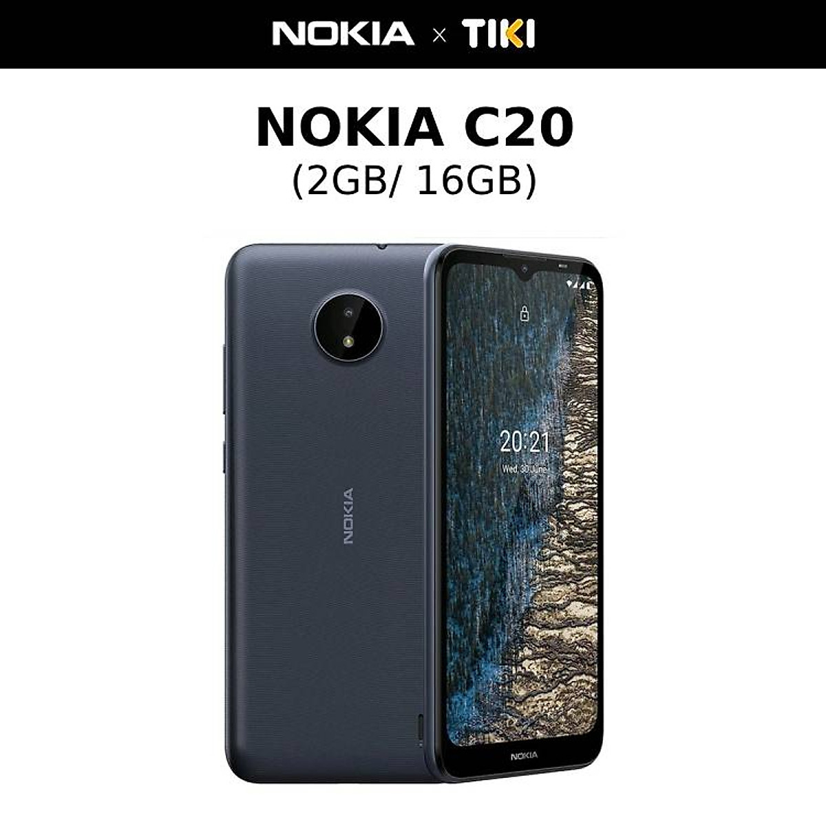 Điện Thoại Nokia C20 2GB/16GB - Hàng Chính Hãng - Blue/Xanh ThiênThạch