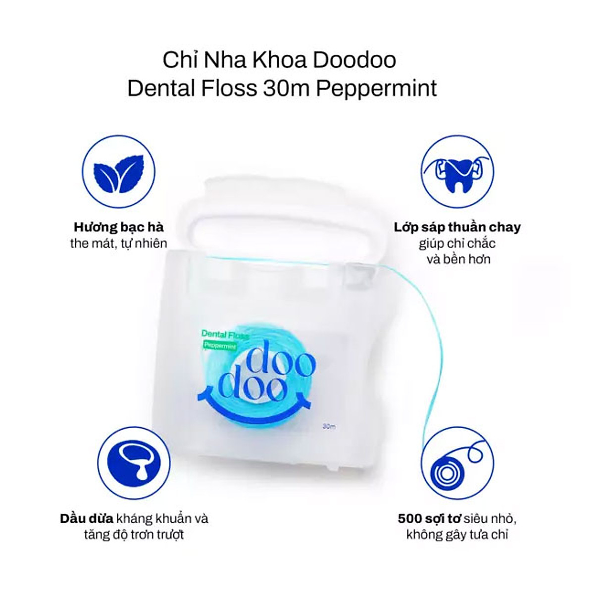 [GIFT]  Chỉ Nha Khoa doodoo Dental Floss 30m Peppermint